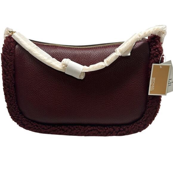 MICHAEL KORS CARMELA Medium Leather Chain Crossbody Shearling 
NWT - Picture 7 of 9